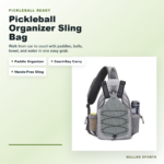 Pickleball paddle organizer sling bag for court-day gear