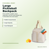 Large pickleball backpack with paddle compartments
