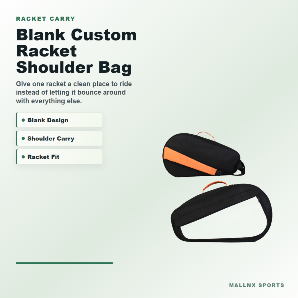 Blank custom racket shoulder bag for badminton and tennis