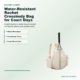 Water-resistant racket crossbody bag for court essentials