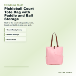 Pickleball tote bag holding paddles and balls for court day