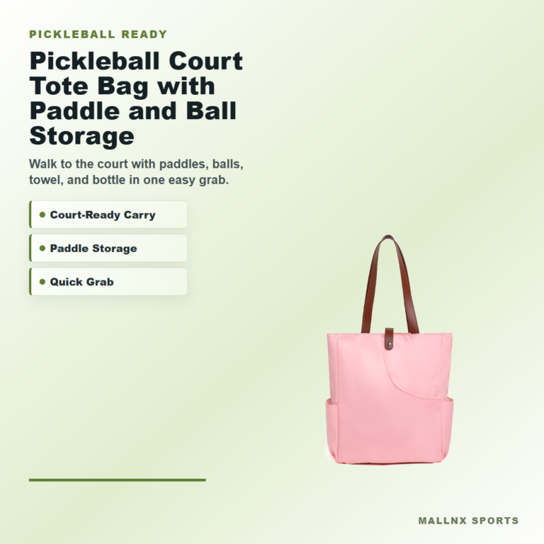 Pickleball tote bag holding paddles and balls for court day