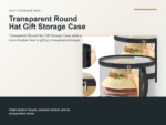 Transparent Round Hat Gift Storage Case Hero ecommerce image