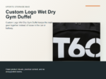 Custom Logo Wet Dry Gym Duffel Hero ecommerce image