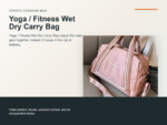 Yoga / Fitness Wet Dry Carry Bag Hero ecommerce image