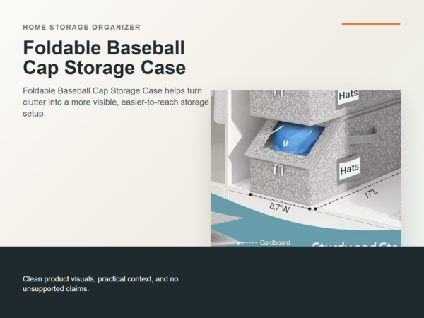 Foldable Baseball Cap Storage Case Hero ecommerce image