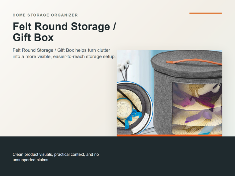 Felt Round Storage / Gift Box Hero ecommerce image