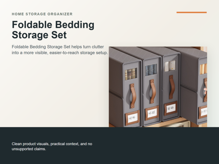 Foldable Bedding Storage Set Hero ecommerce image