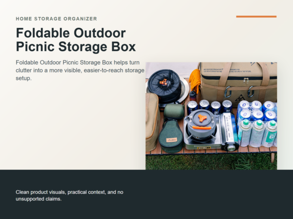 Foldable Outdoor Picnic Storage Box Hero ecommerce image