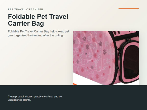 Foldable Pet Travel Carrier Bag Hero ecommerce image