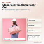 Gym bag for shoes towels and workout clothes