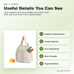 Pickleball court backpack feature image with organized storage