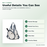 Court backpack detail image with zipper and shoulder straps