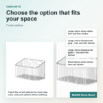 Small transparent bathroom storage basket for daily essentials